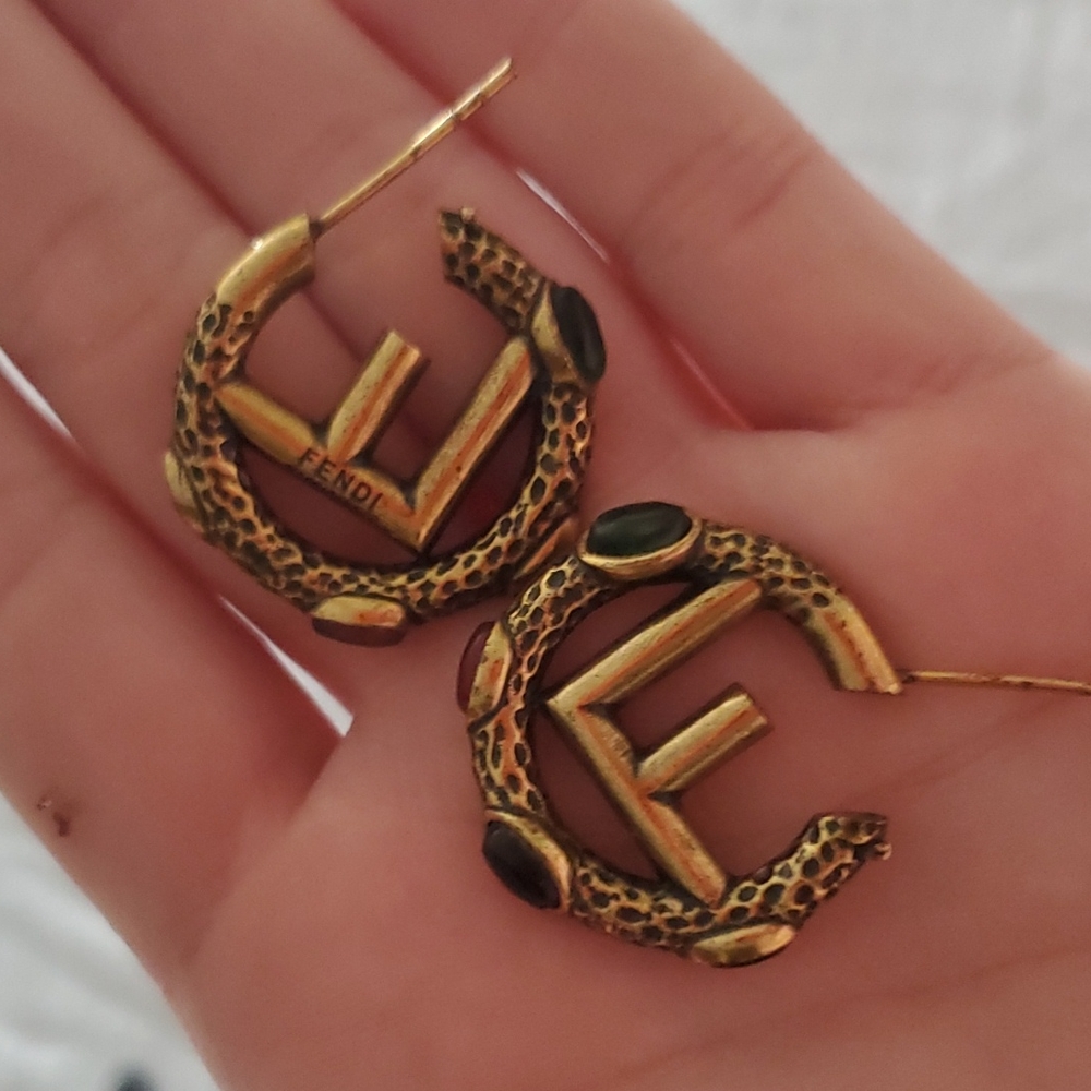 Fendi logo hoops